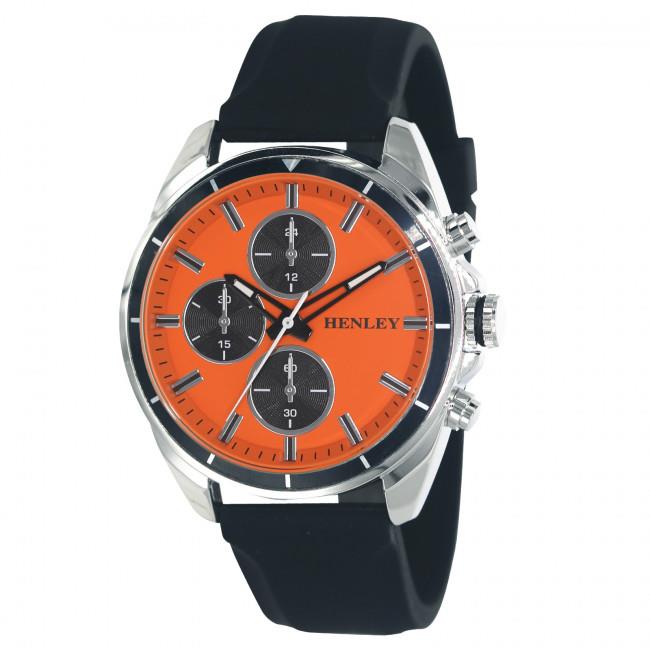 Henley Mens Fashion Multi Eye Sports Rubber Strap Watch H02209 Available Multiple Colour