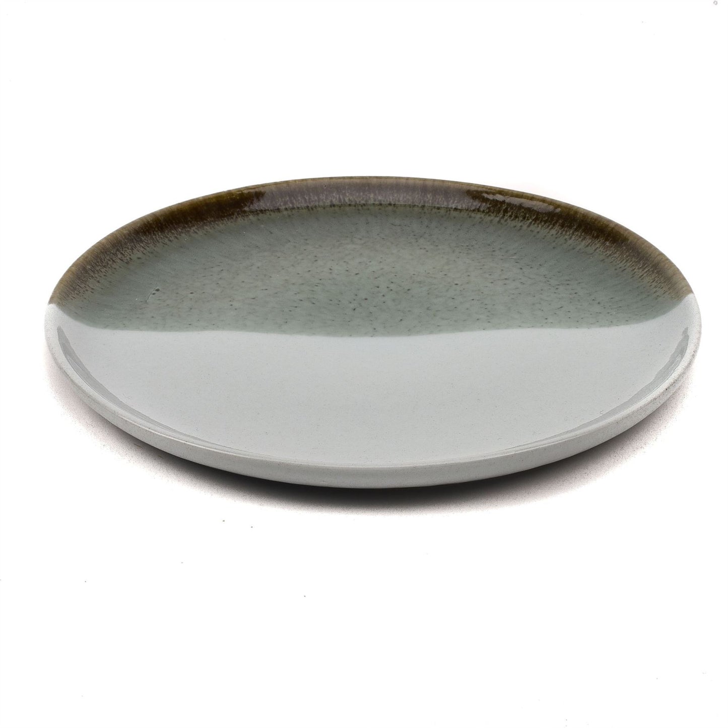 Hestia Set of 4 Reactive Glaze Grey Plates 23cm