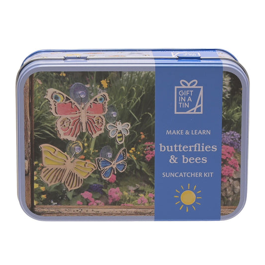 Apples To Pears Gift In A Tin Butterflies & Bees Suncatcher Kit