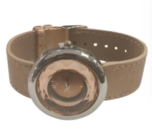Henley Ladies Fashion Case Brown Dial And Golden Leather Strap Watch H06021.2 - CLEARANCE NEEDS RE-BATTERY