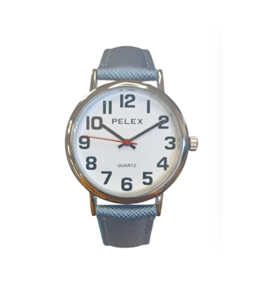 Pelex Mens / Ladies Big Dial Coloured Leather Strap Quartz Watch PLX-048 Available Multiple Colour