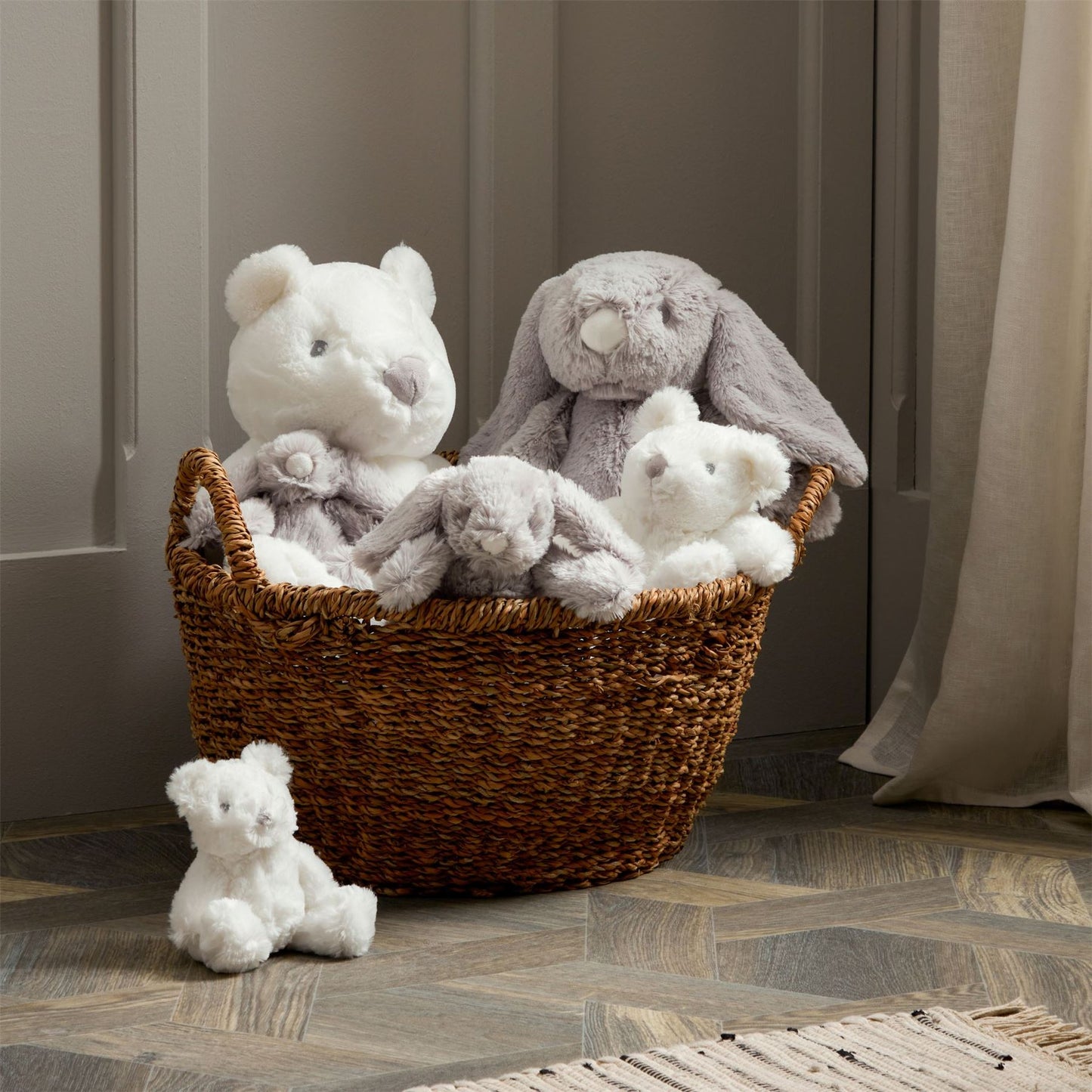 Bambino Grey Plush Rabbit Small 13cm