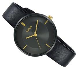 Lorus Ladies Fashion Analogue Quartz Black Dial with Leather Strap Watch - RG259QX9
