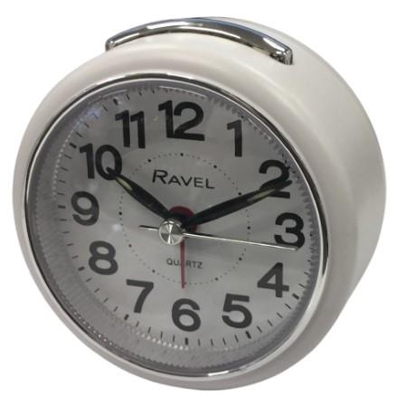Ravel Bedside Quartz Mid Sized Bold Black Numbers Alarm Clock RC052
