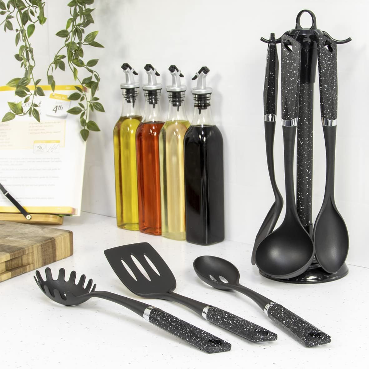 Blackmoor 6 piece Utensil Set - Black (Carton of 12)