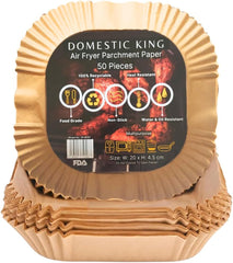 Domestic King 7.9in Air Fryer Parchment Liner Paper 50pcs- DK18087