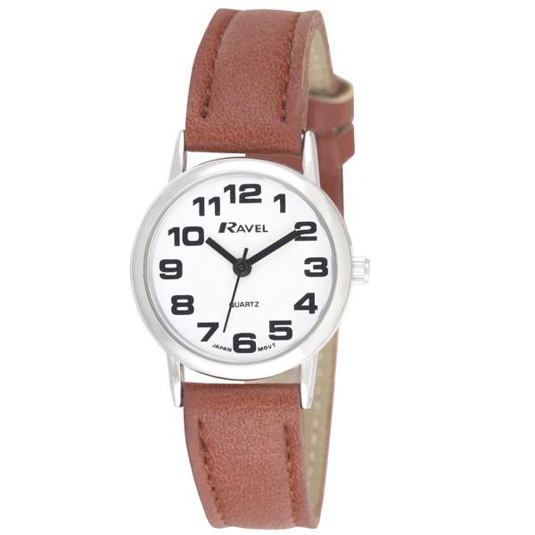 Ravel Ladies Basic Leather Strap Watch R0105L Available Multiple Colour