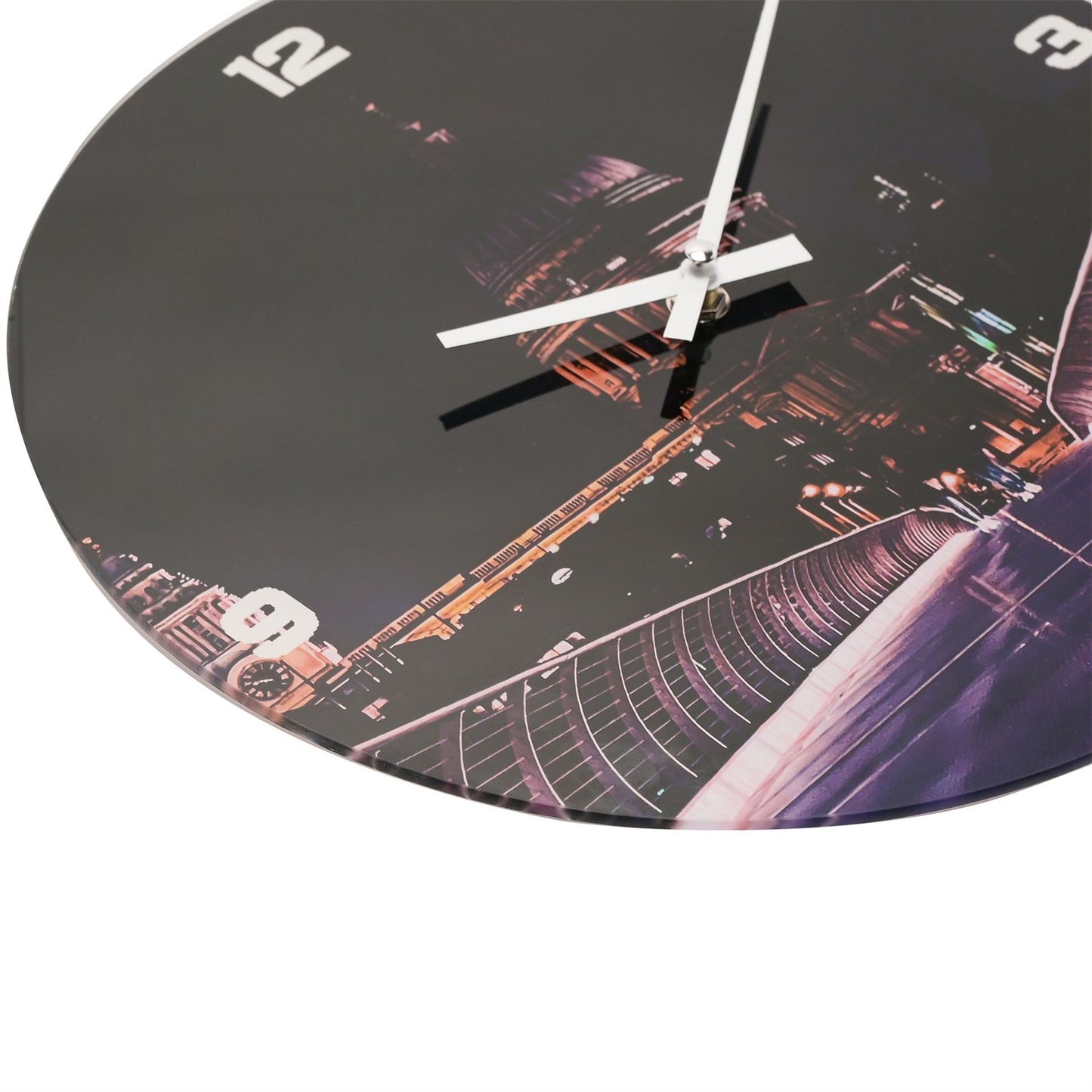 Hometime Glass Wall Clock 30cm Available Multiple Design
