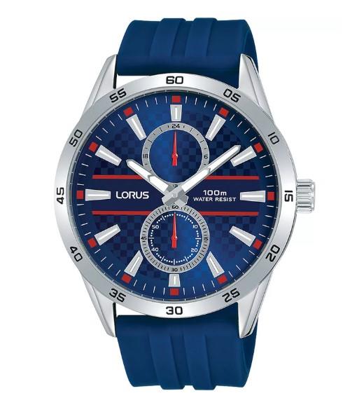 Lorus Mens Sports Chronograph Blue Dial Blue Rubber Strap Watch R3A47AX9 BRAND NEW BUT NEEDS BATTERY