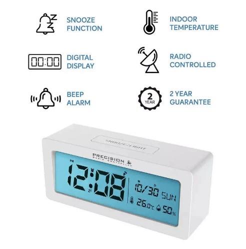 Precision Radio Controlled Digital Alarm Clock AP061