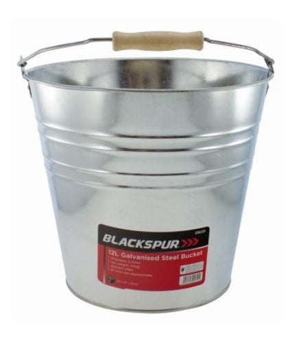 Blackspur 12L Galvanised Steel Bucket (12pc Carton)