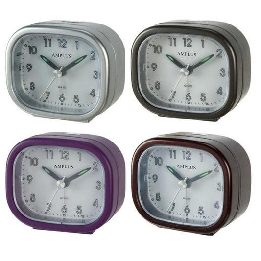 Amplus Travel White Dial Luminous Hands Alarm Clock PT182 Available Multiple Colour