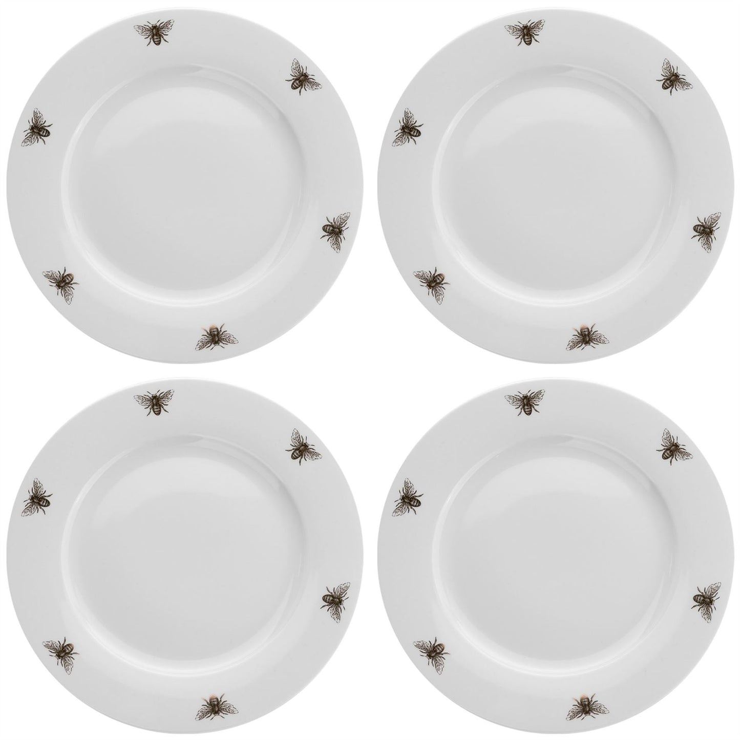 Hestia Set of 4 Gold Bee Dinner Plates