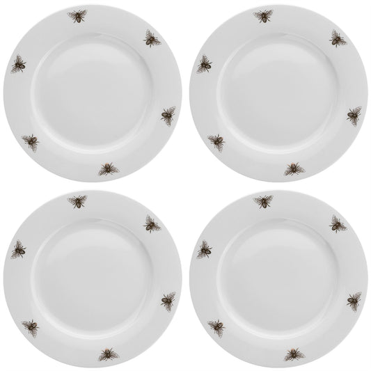 Hestia Set of 4 Gold Bee Dinner Plates