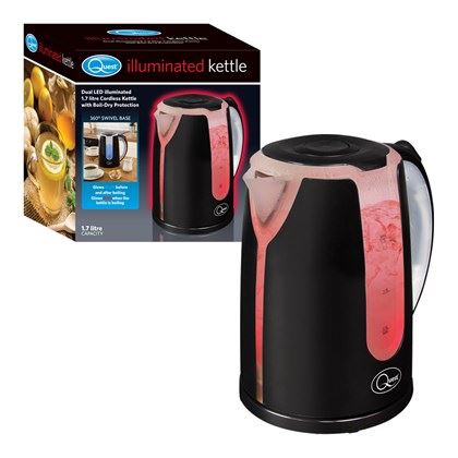 Quest Dual LED Illuminated Kettle - 1.7Ltr Black