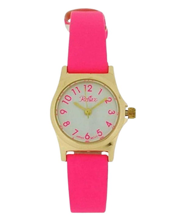 Reflex Girls Ladies White Dial Leather Strap Available Multiple Colour Strap Watch 1013