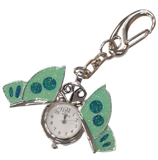 Imperial Key Chain Butterfly Clock Silver IMP746- CLEARANCE NEEDS RE-BATTERY