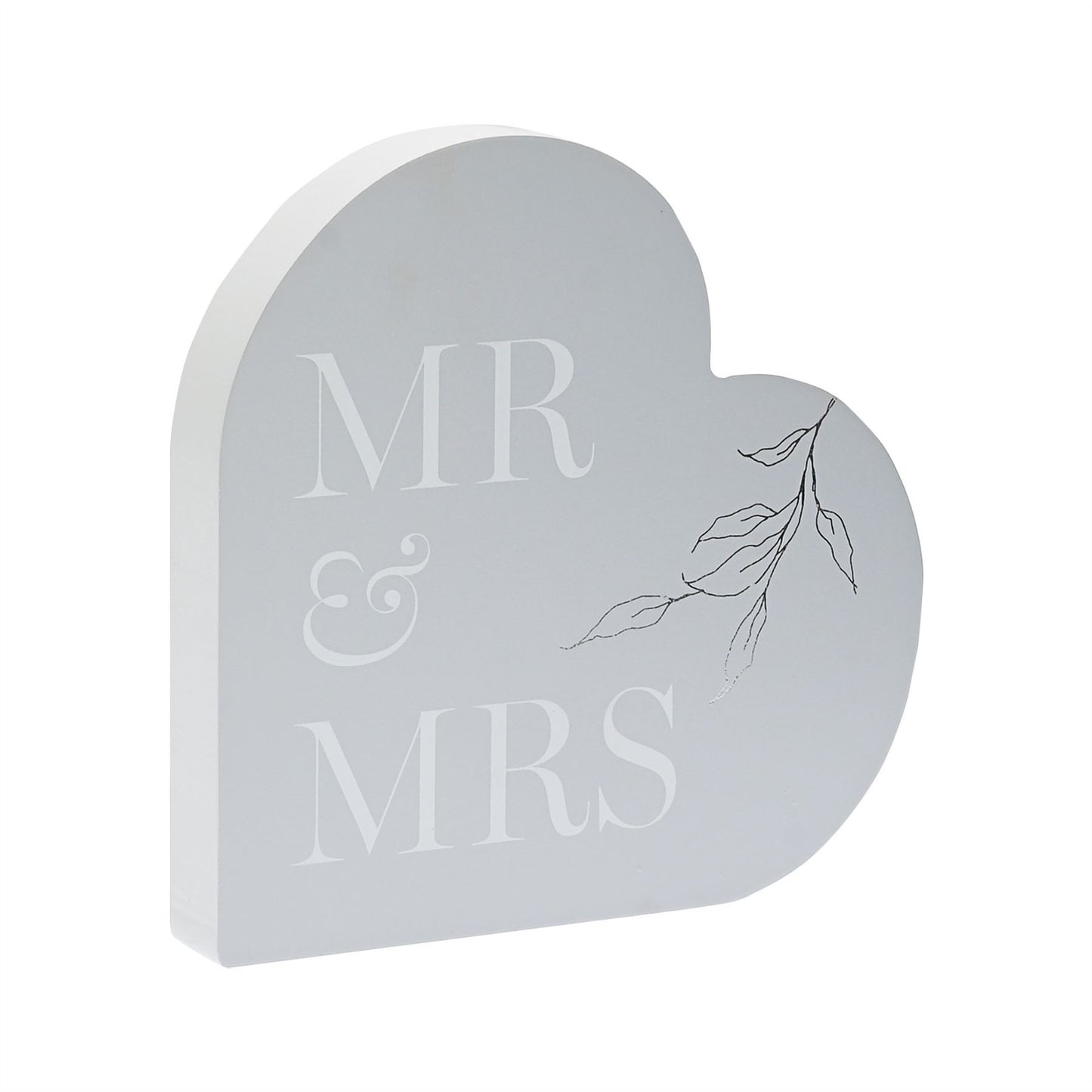 Amore Heart Mantel Plaque Mr & Mrs