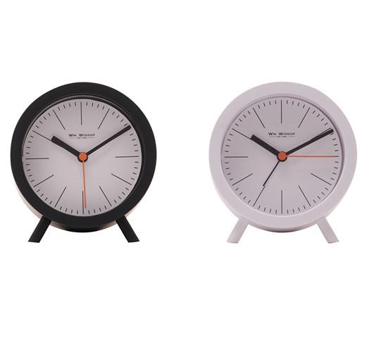 Wm.Widdop Round Alarm Clock Sweep Movement with Feet 9509 Available Multiple Colour