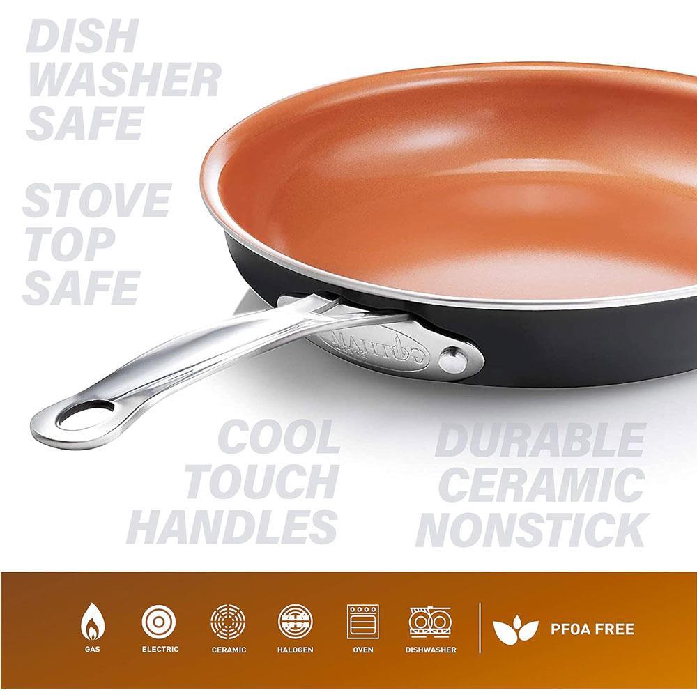 Gotham Steel Diamond 8.5/9.5 Inch Fry Pan Twin Pack - Copper
