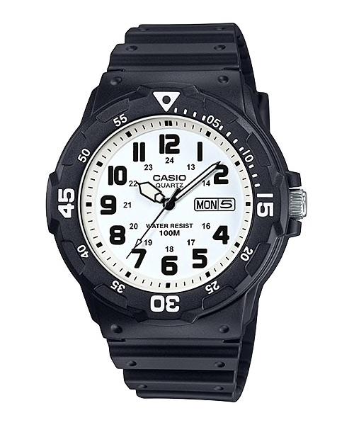 Casio Mens Day Date Rubber Strap Watch - MRW-200H Available Multiple Colour