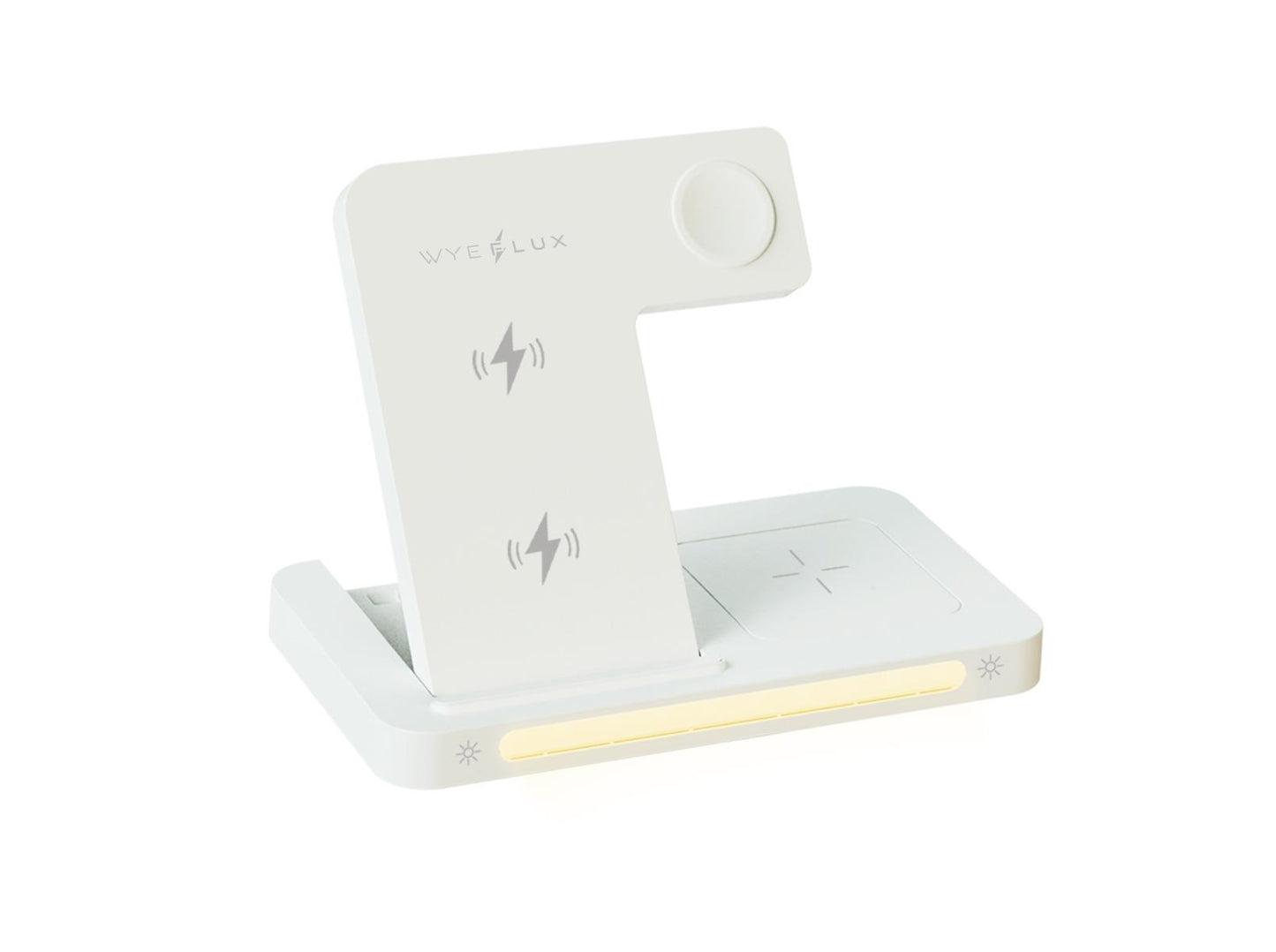 WYEFLUX 15W 3-in-1 Wireless Charging Stand with LED Light