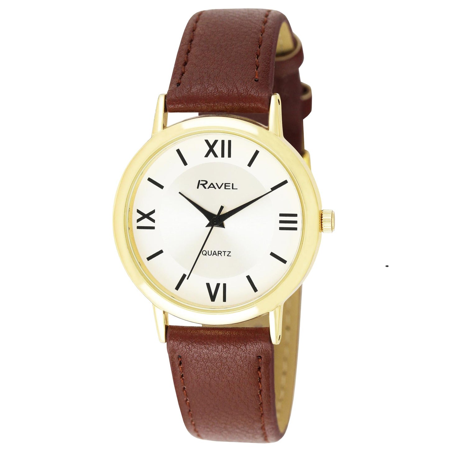 Ravel Mens Basic Leather Strap Watch R0105G Available Multiple Colour