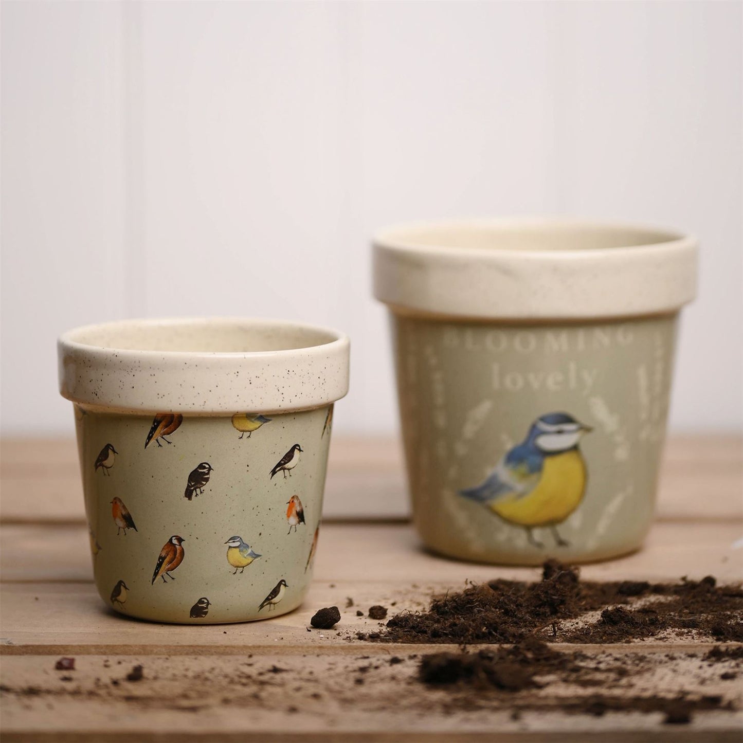 Country Living Set of 2 Planters - Garden Birds