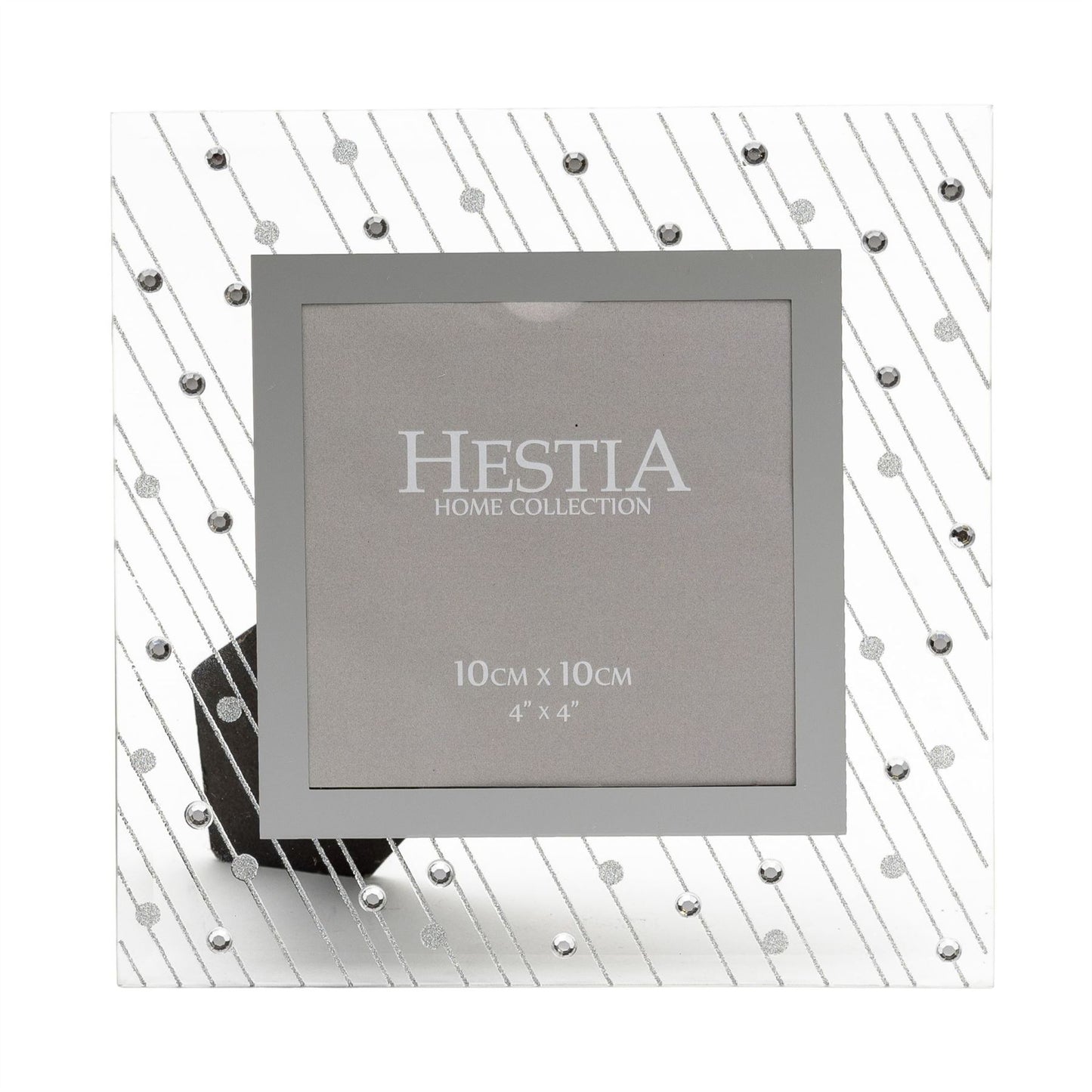 Hestia Mirror Glass Raindrop Design Frame 4" x 4"