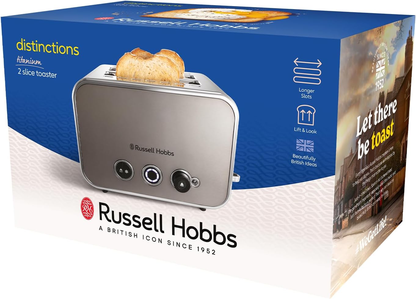 Russell Hobbs 2 Slice Distinctions Toaster Stainless Steel 1600W