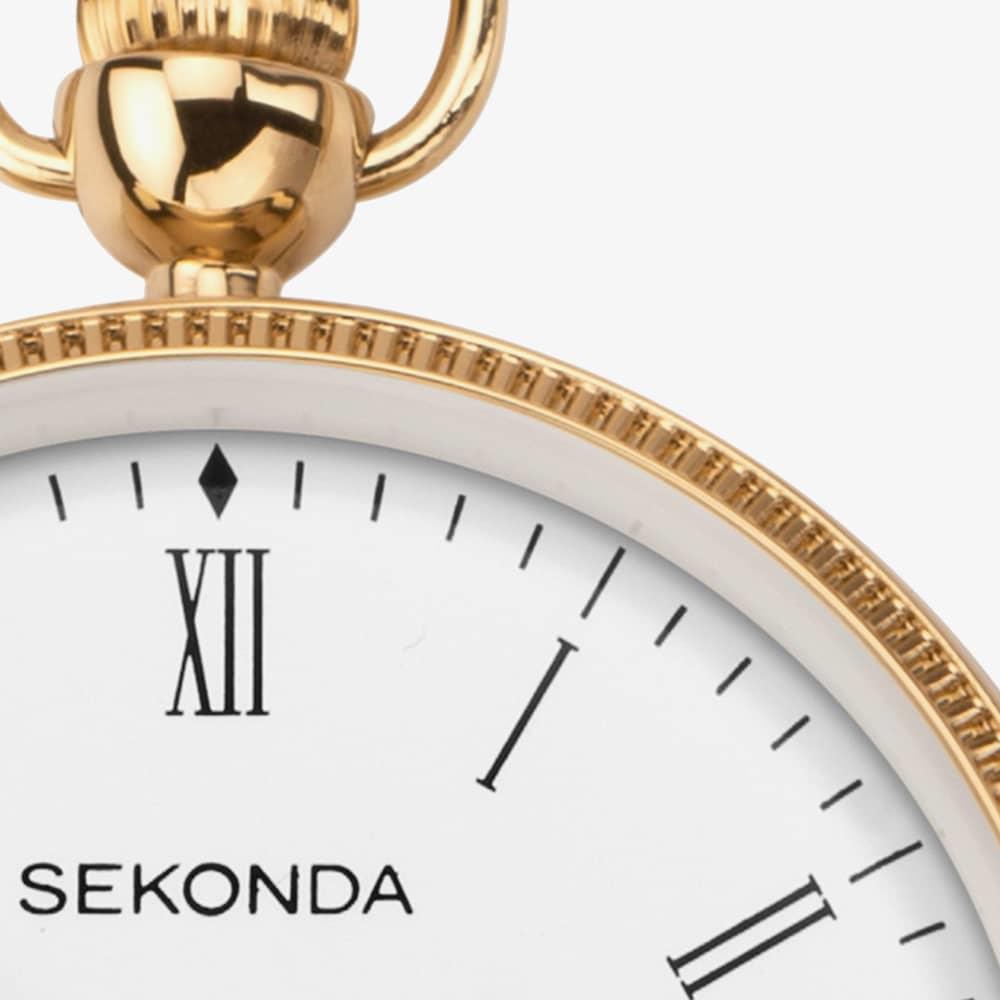 Sekonda Classic Gold Plated & Brass Chain Pocket Watch 1793