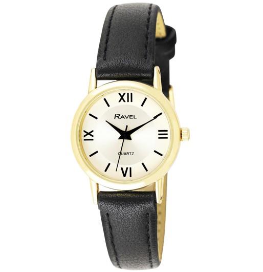 Ravel Ladies Basic Leather Strap Watch R0105L Available Multiple Colour