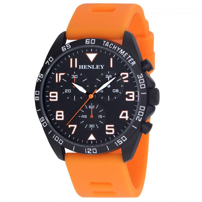 Henley Mens Multi Eye Sports Large Rubber Strap Watch H02215 Available Multiple Colour