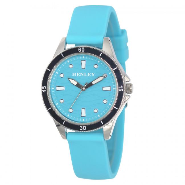 Henley Ladies Wave Rubber Strap Watch H06176 Available Multiple Colour