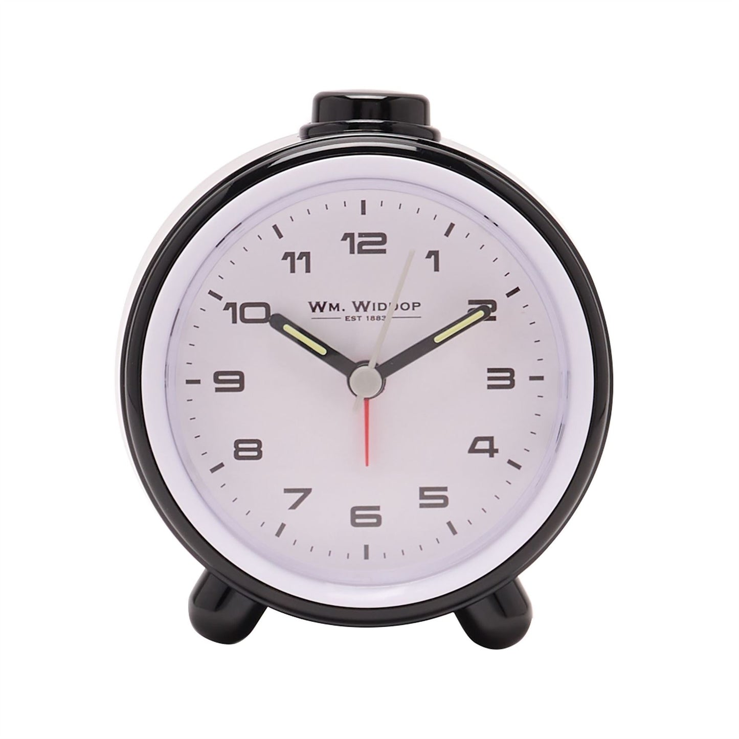 Wm.Widdop Round Alarm Clock Sweep Movement & Snooze 9511 Available Multiple Colour