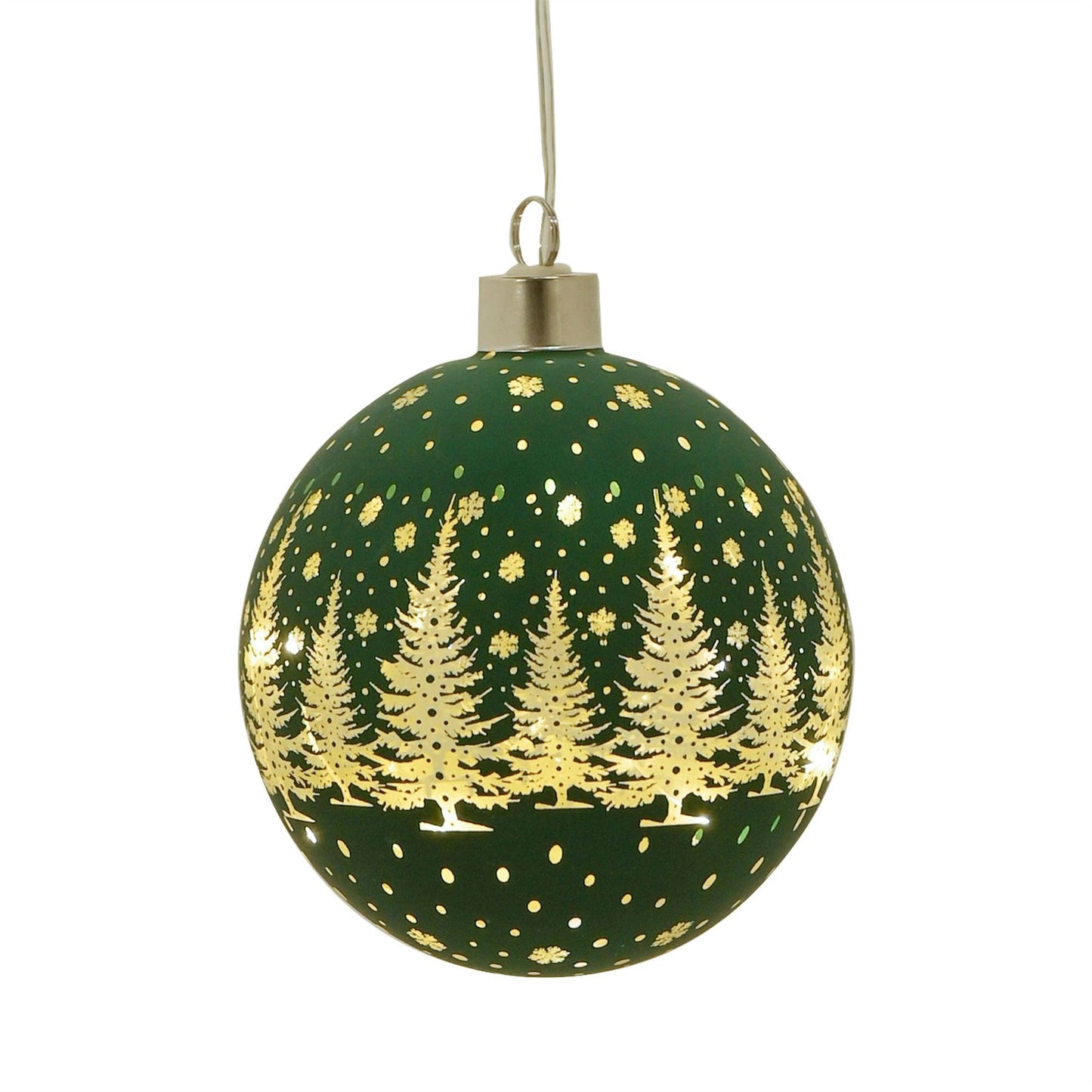Winter Wilds Medium LED Hanging Glass Light Decoration