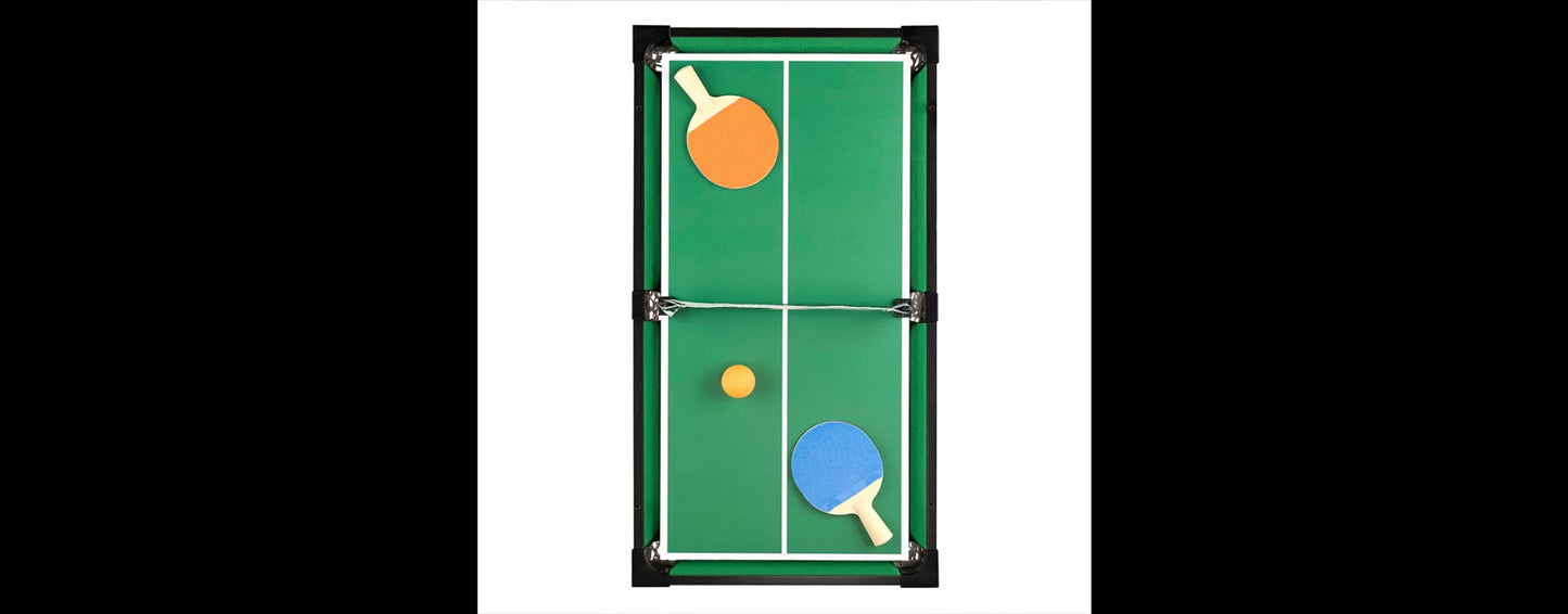 Power Play 4-In-1 Stand Up Games Table 27 Inch - Dark Brown