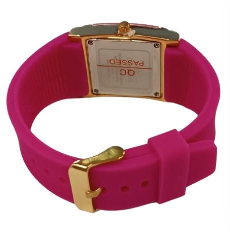 Clasico Ladies Water Resistant Bling Big Square Dial Rubber Strap WatcH Available Multiple colour