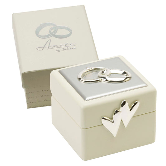 Amore Wedding Ring Box with Icons & Crystals