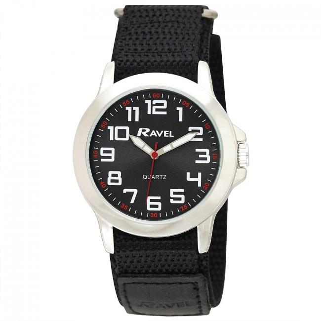 Ravel Men Sports Case Arabic Dial Velcro Nylon Strap Watch R1601.65