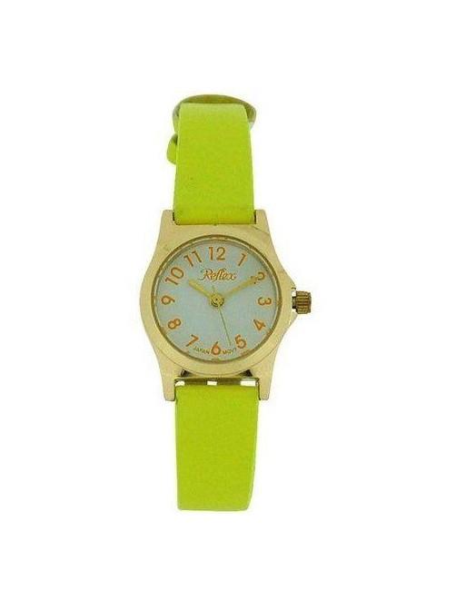 Reflex Girls Ladies White Dial Leather Strap Available Multiple Colour Strap Watch 1013