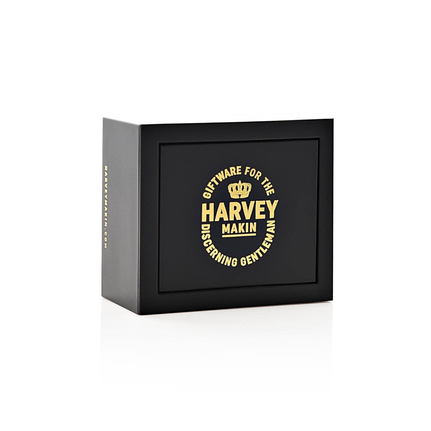 Harvey Makin Engravable Round Rhodium Cufflinks