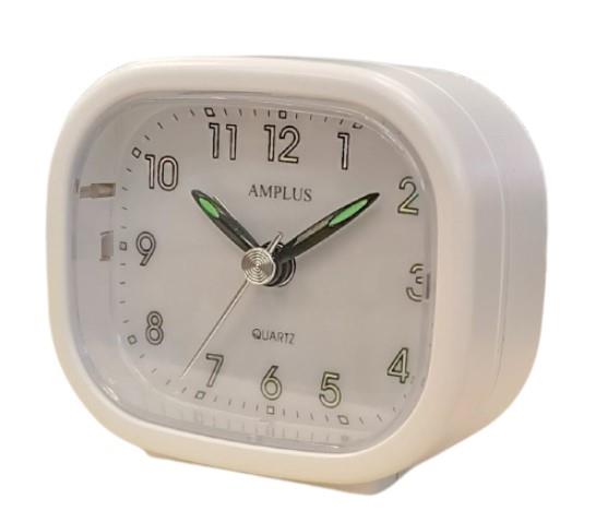 Amplus Travel White Dial Luminous Hands Alarm Clock PT182 Available Multiple Colour