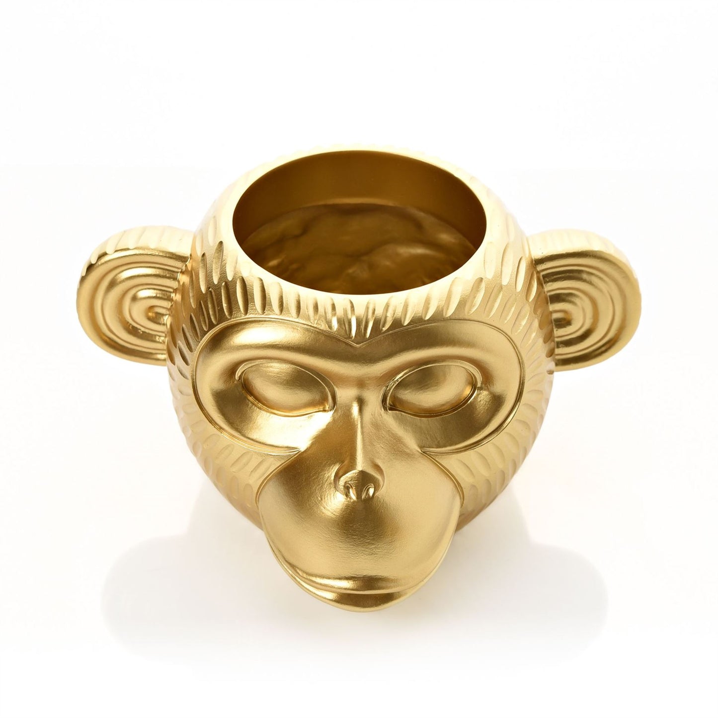 Gold Finish Monkey Planter