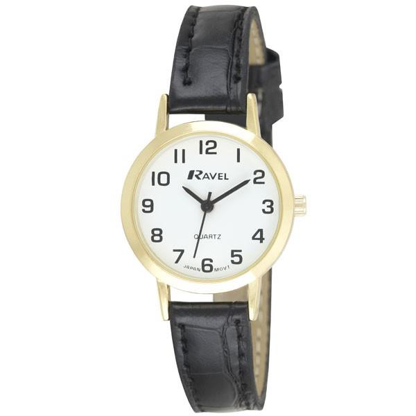 Ravel Ladies Basic Leather Strap Watch R0102L Available Multiple Colour