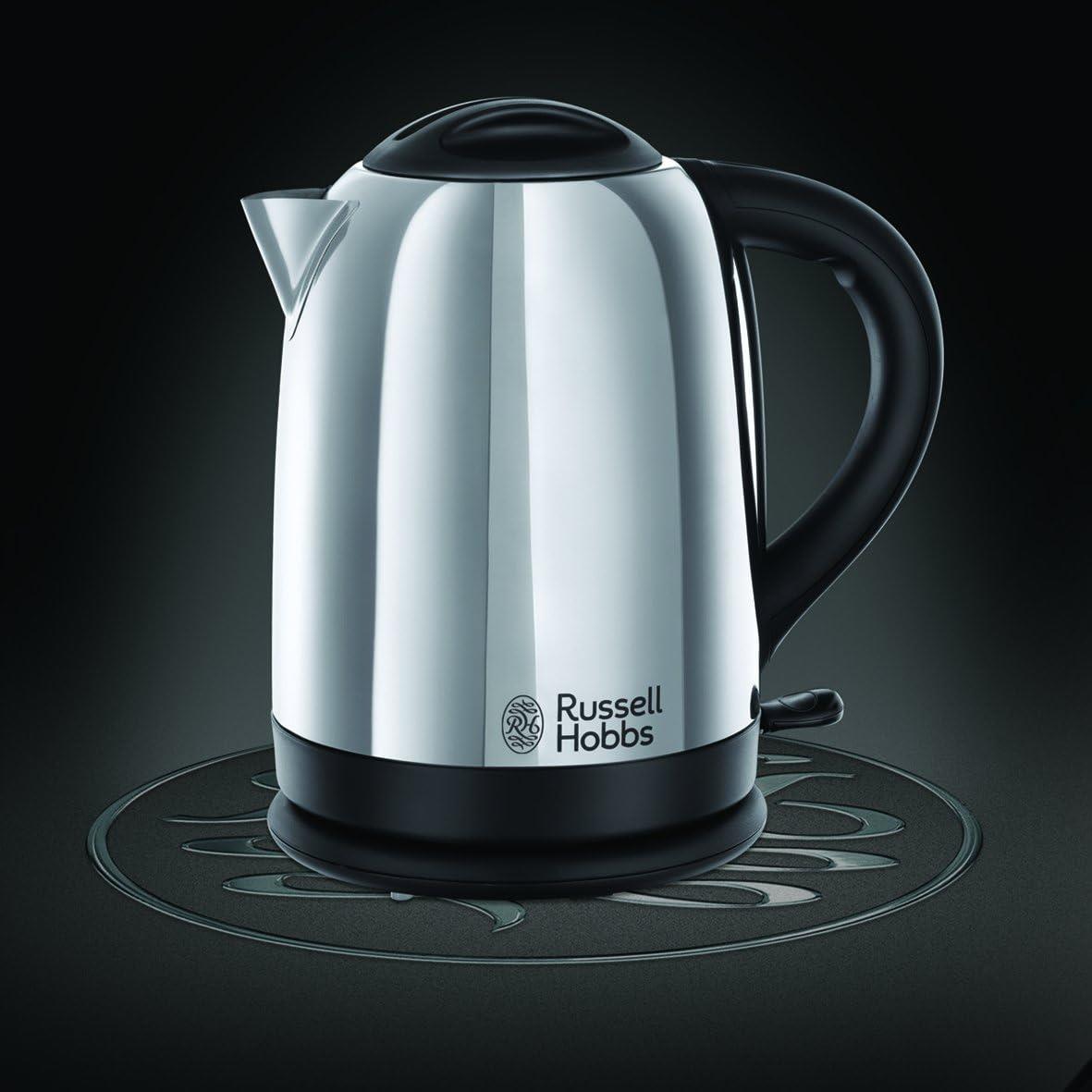 Russell Hobbs Lincoln Kettle and 2-Slice Toaster Polished Stainless Steel Silver 21830