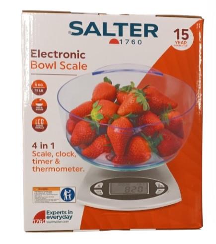 Salter 4-In-1 Electronic Digital Kitchen Bowl Scale Weight Limit: 5kg