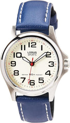 Lorus Ladies Basic Cream Dial and Blue Leather Strap Watch - RRS55VX9