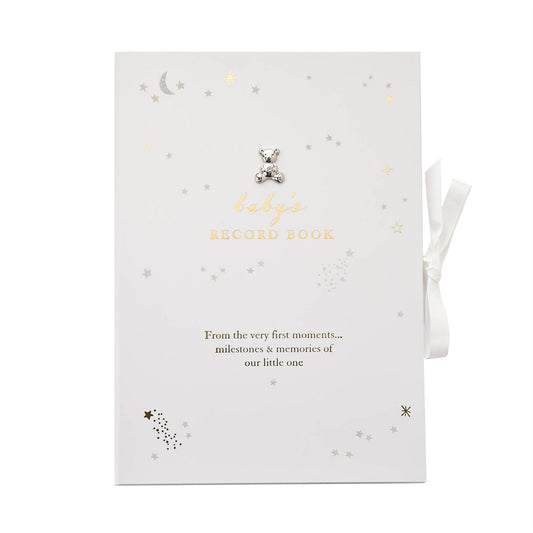 White Bambino Little Star Baby Record Book A4