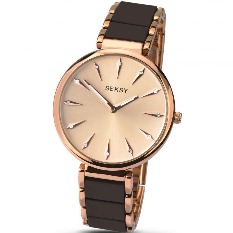 Seksy ladies rose online gold watch